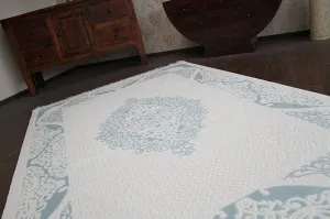 Dywany Lusczow Kusový koberec AKRYLOVÝ MIRADA 5416 modrý (Mavi) Fringe, veľkosť 80x300