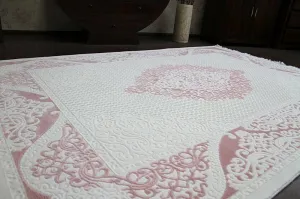 Dywany Lusczow Kusový koberec AKRYLOVÝ MIRADA 5416 púdrový Fringe, veľkosť 80x300