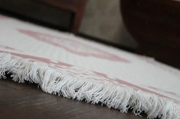 Dywany Lusczow Kusový koberec AKRYLOVÝ MIRADA 5416 púdrový Fringe, veľkosť 80x300