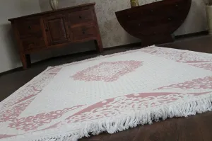 Dywany Lusczow Kusový koberec AKRYLOVÝ MIRADA 5416 púdrový Fringe, veľkosť 80x300