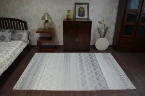 Dywany Lusczow Kusový koberec AKRYLOVÝ PATARA 0242 krémový/tyrkysový, veľkosť 80x150