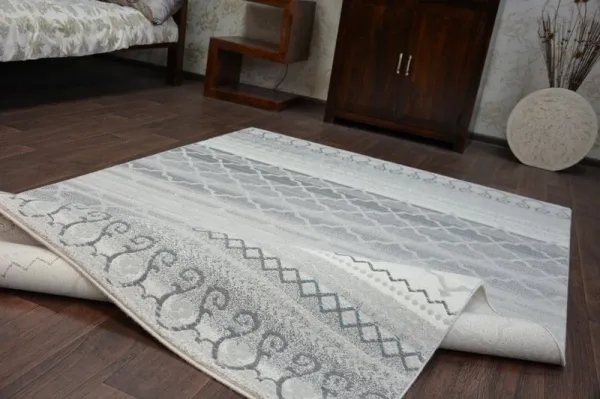 Dywany Lusczow Kusový koberec AKRYLOVÝ PATARA 0242 krémový/tyrkysový, veľkosť 80x150