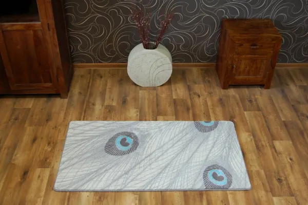 Dywany Lusczow Kusový koberec AKRYLOVÝ PATARA 0052 Krémový/Tyrkysový, veľkosť 80x150