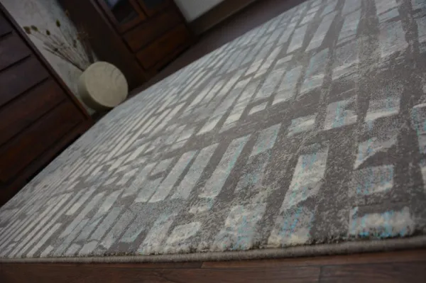 Dywany Lusczow Kusový koberec AKRYLOVÝ PATARA 0244 krémový/tyrkysový, veľkosť 160x235