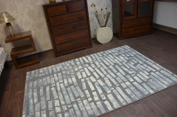 Dywany Lusczow Kusový koberec AKRYLOVÝ PATARA 0244 krémový/tyrkysový, veľkosť 160x235