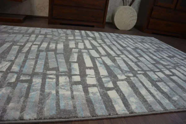 Dywany Lusczow Kusový koberec AKRYLOVÝ PATARA 0244 krémový/tyrkysový, veľkosť 160x235