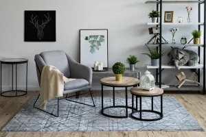 Dywany Lusczow Kusový koberec AKRYLOVÝ VALENCIA 3949 modrý, veľkosť 80x150