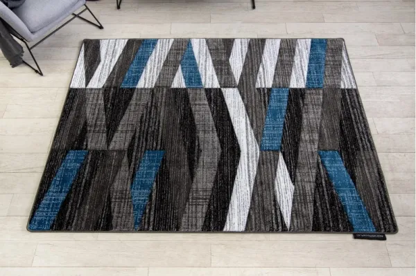 Dywany Lusczow Kusový koberec ALTER Bax pruhy modrý, veľkosť 180x270