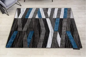 Dywany Lusczow Kusový koberec ALTER Bax pruhy modrý, veľkosť 180x270