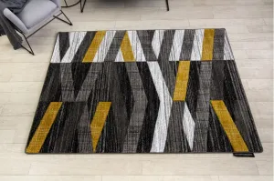 Dywany Lusczow Kusový koberec ALTER Bax pruhy zlatý, veľkosť 80x150