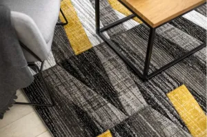 Dywany Lusczow Kusový koberec ALTER Bax pruhy zlatý, veľkosť 80x150