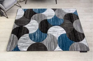 Dywany Lusczow Kusový koberec ALTER Geo mušľa modrý, veľkosť 80x150