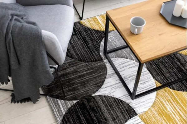 Dywany Lusczow Kusový koberec ALTER Geo mušľa zlatý, veľkosť 80x150