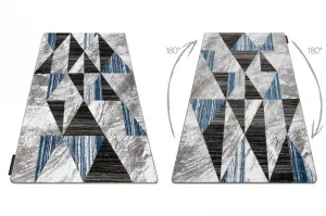 Dywany Lusczow Kusový koberec ALTER Nano trojuholníky modrý, veľkosť 180x270