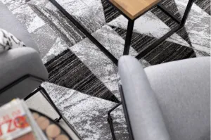 Dywany Lusczow Kusový koberec ALTER Nano trojuholníky, sivý, veľkosť 200x290