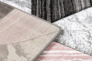 Dywany Lusczow Kusový koberec ALTER Nano trojuholníky ružový, veľkosť 80x150