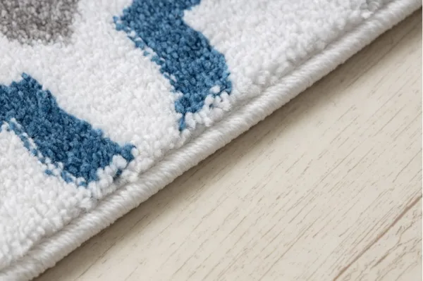 Dywany Lusczow Kusový koberec ALTER Porto kvety modrý, veľkosť 80x150