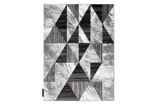 Dywany Lusczow Kusový koberec ALTER Nano trojuholníky, sivý, veľkosť 200x290