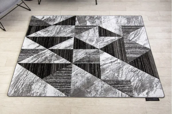 Dywany Lusczow Kusový koberec ALTER Nano trojuholníky, sivý, veľkosť 200x290