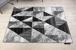 Dywany Lusczow Kusový koberec ALTER Nano trojuholníky, sivý, veľkosť 200x290
