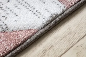 Dywany Lusczow Kusový koberec ALTER Rino trojuholníky ružový, veľkosť 280x370
