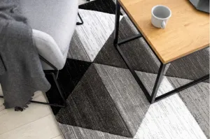 Dywany Lusczow Kusový koberec ALTER Rino trojuholníky sivý, veľkosť 280x370