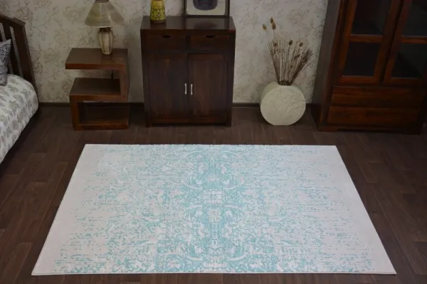 Dywany Lusczow Kusový koberec BEYAZIT Wygga modrý, veľkosť 120x180