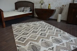 Dywany Lusczow Kusový koberec ARGENT - W4809 diamant béžový, veľkosť 133x190