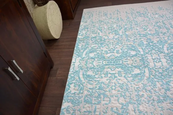 Dywany Lusczow Kusový koberec BEYAZIT Wygga modrý, veľkosť 120x180
