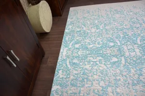 Dywany Lusczow Kusový koberec BEYAZIT Wygga modrý, veľkosť 120x180