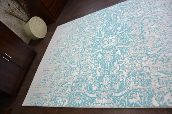 Dywany Lusczow Kusový koberec BEYAZIT Wygga modrý, veľkosť 120x180
