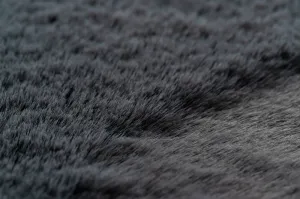 Dywany Lusczow Kusový koberec BUNNY tmavosivý, veľkosť 160x220
