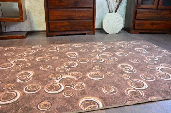 Dywany Lusczow Kusový koberec DROPS Bubbles hnedý, veľkosť 100x150