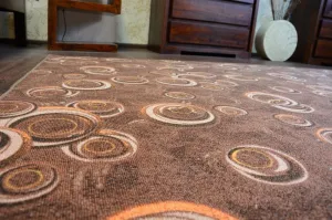 Dywany Lusczow Kusový koberec DROPS Bubbles hnedý, veľkosť 100x150