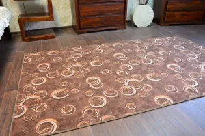 Dywany Lusczow Kusový koberec DROPS Bubbles hnedý, veľkosť 100x150