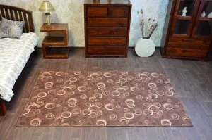 Dywany Lusczow Kusový koberec DROPS Bubbles hnedý, veľkosť 100x150