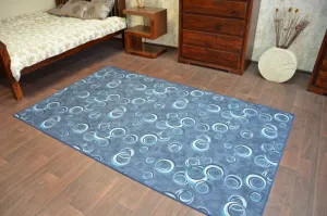 Dywany Lusczow Kusový koberec DROPS Bubbles sivo-modrý, veľkosť 100x150