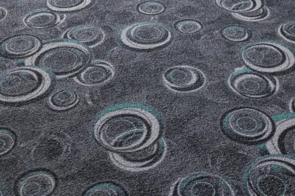 Dywany Lusczow Kusový koberec DROPS Bubbles sivo-modrý, veľkosť 100x150