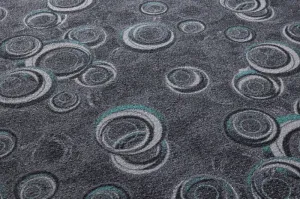 Dywany Lusczow Kusový koberec DROPS Bubbles sivo-modrý, veľkosť 100x150