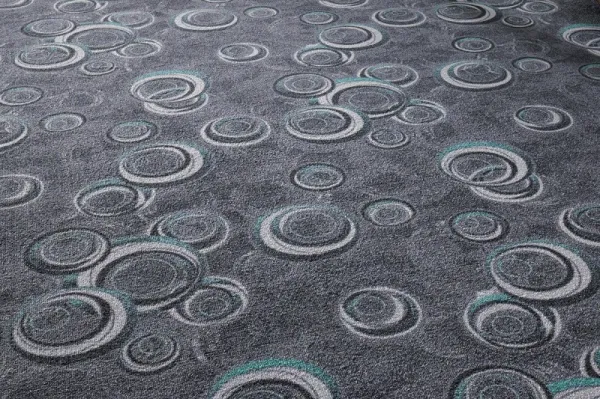 Dywany Lusczow Kusový koberec DROPS Bubbles sivo-modrý, veľkosť 100x150