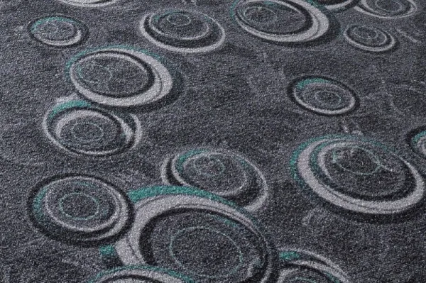 Dywany Lusczow Kusový koberec DROPS Bubbles sivo-modrý, veľkosť 100x150