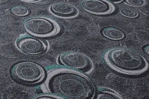 Dywany Lusczow Kusový koberec DROPS Bubbles sivo-modrý, veľkosť 100x150