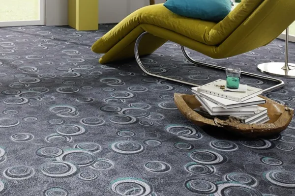 Dywany Lusczow Kusový koberec DROPS Bubbles sivo-modrý, veľkosť 100x150