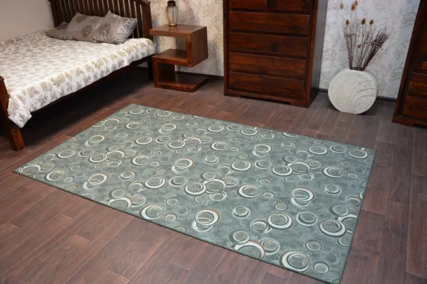 Dywany Lusczow Kusový koberec DROPS Bubbles zelený, veľkosť 100x200