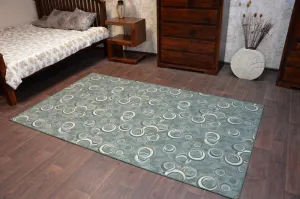 Dywany Lusczow Kusový koberec DROPS Bubbles zelený, veľkosť 100x200