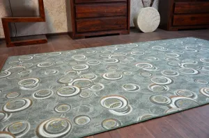 Dywany Lusczow Kusový koberec DROPS Bubbles zelený, veľkosť 100x200