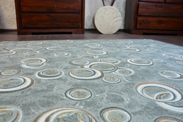 Dywany Lusczow Kusový koberec DROPS Bubbles zelený, veľkosť 100x200
