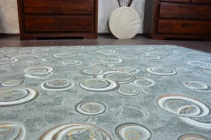 Dywany Lusczow Kusový koberec DROPS Bubbles zelený, veľkosť 100x200