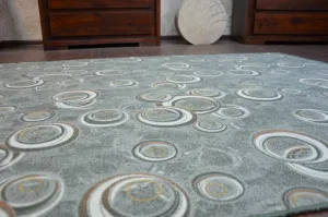 Dywany Lusczow Kusový koberec DROPS Bubbles zelený, veľkosť 100x200