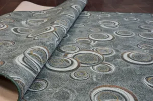 Dywany Lusczow Kusový koberec DROPS Bubbles zelený, veľkosť 100x200